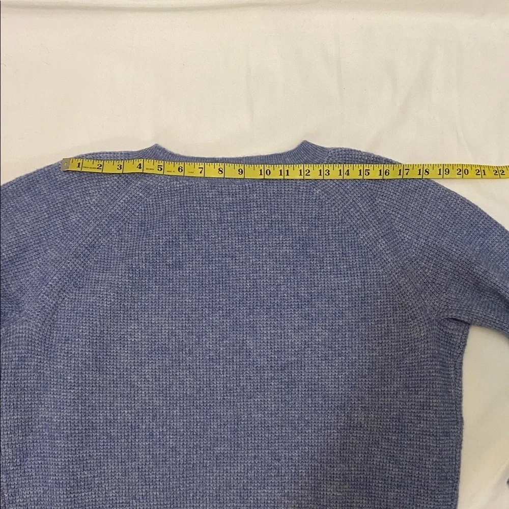 J. Crew Men's Heather Blue,Waffle- Knit,Long Sleeve,Crewneck Sweater. Size-Small
